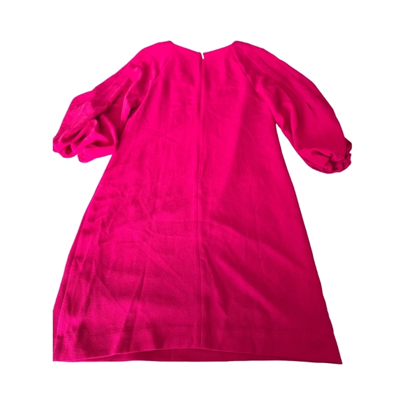 Trina Turk Puff Sleeve Mini Dress Pink V-Neck Balloon Sleeve Size 8 Glamoratti - Picture 9 of 10